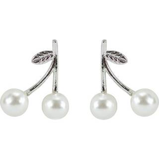 Everneed Kirsebær Øreringe Hvid/Sølvfarvet (U)