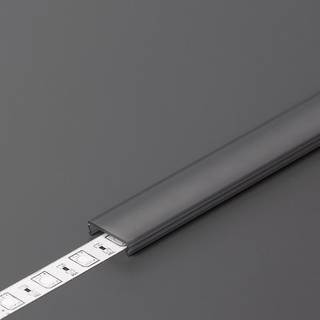 Cover til LED Profil - C - Click - 4.1m - Sort