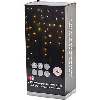 Istaplyskæde med 200 LED - varm hvid (På lager i butik)