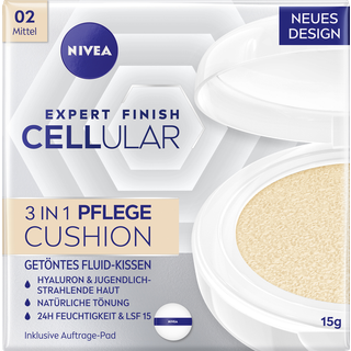 NIVEA Hyaluron Cellular Filler Cushion Pude foundation 3-i-1 Skygge 02 Medium 15 g - 15 g