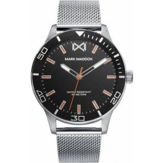 Herresur Mark Maddox HM7146-57 Sort Sølv Ur (Ø 40 mm)