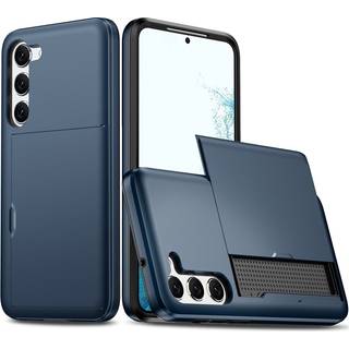 SKALO Samsung S23 Plus Armor Cover kortholder - Mørkeblå