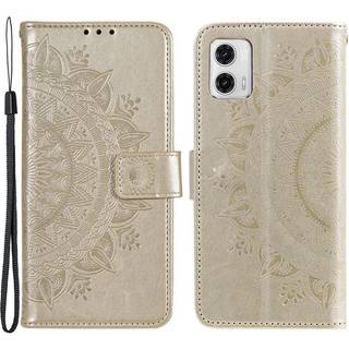 SKALO Motorola Moto G73 5G Mandala Flip Cover - Guld