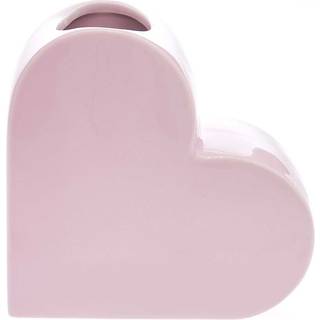 Keramik Vase Herz groß 16x6x16cm - Rosa