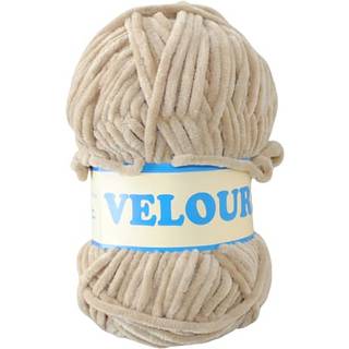 Velour garn 100g - Beige 791 (På lager i varehus)