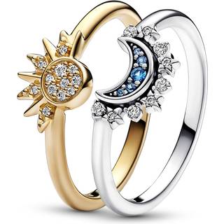 Pandora 15855 Ring-Set Himmlisch Funkelnd Sonne und Mond