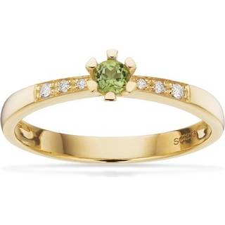 Vida Darling ring 8 kt. guld m. peridot og brillanter