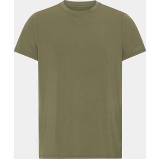 Olivengrøn bambus T-shirt med crew neck til mænd, S
