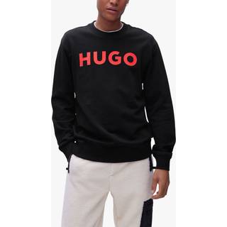 HUGO Herren Sweatshirt schwarz Logo und Motiv