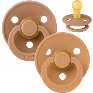 BIBS Rund Colour Sut - 2-Pak - Str. 1 - Naturgummi - Earth/Pumpkin