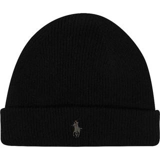 Polo Ralph Lauren Herren Mütze schwarz Kaschmirwolle