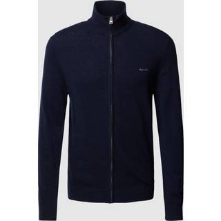 Langærmet Cardigan, Marine, XXL