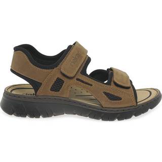 Rieker Rieker Mens Hook & Loop Brown sandals