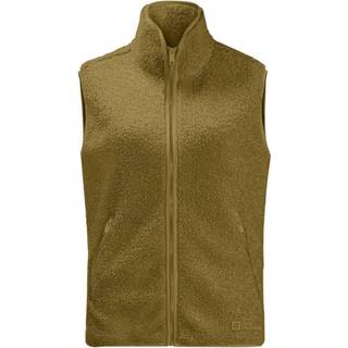 Jack Wolfskin Women's High Curl Vest Fleecevest Damer størrelse XL farve olivengrøn