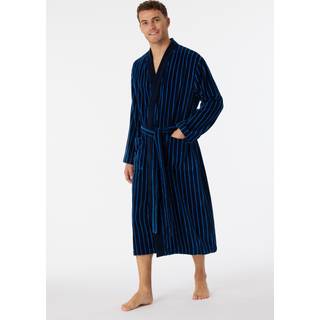 Schiesser Herren Bademantel blau Gestreift