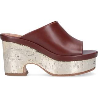 Chloé Oli leather platform mules - brown - EU 39