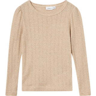 Name It Oxford Tan Glitter Top