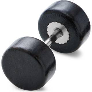 Satago | 8 mm Mørk Eg & Rustfri Stål Fake Plug Ørestik