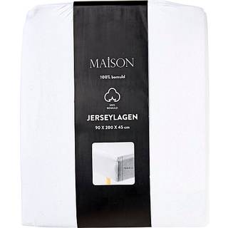 MAISON Jersey stræklagen - Hvid
