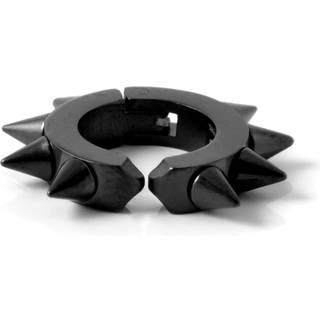 Sentio | Mat Sort Spiked Kirurgisk Stål Clip-On Hoop Ørering