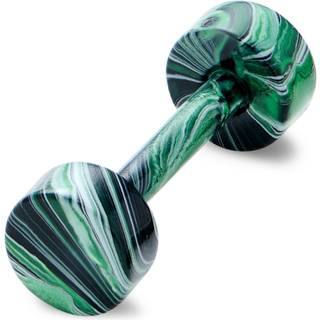 Satago | 4 mm Sort & Grønt Rustfri Stål Fake Plug Ørestik