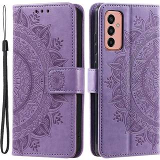 SKALO Samsung A14 4G/5G Mandala Flip Cover - Lilla
