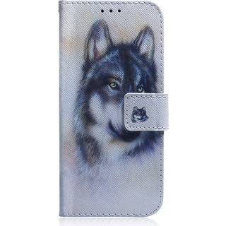 Nokia C22 Læder Flip Cover m. Pung & Print - Ulv