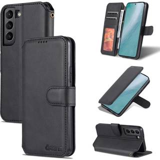 SKALO Samsung S22+ AZNS Premium Cut Pungetuie - Sort