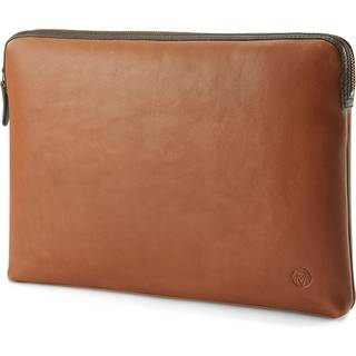 Lou Laptop Sleeve i Tan & Mørkebrunt Læder