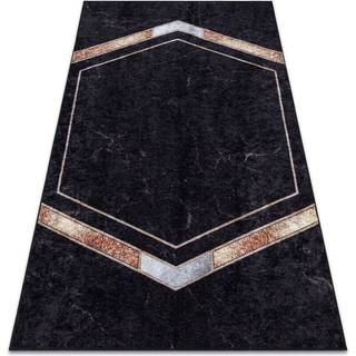 MIRO 52025.802 tæppe skal vaskes Marmor, geometrisk skridsikker - sort 120x170 cm