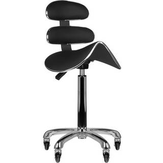 Gabbiano Roll Speed Black High Cosmetic Stool
