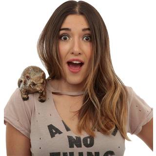 Braune Ratte als Schulter-Clip