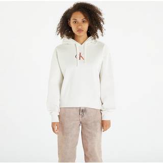 Calvin Klein Chic White Fleece Hooded Sweatshirt