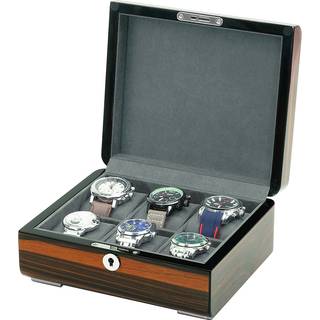 Rothenschild Uhrenschatulle RS-2432-EB für 6 Uhren ebony