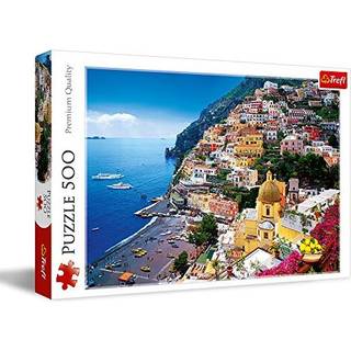 TREFL 500 Piece Jigsaw Puzzles Positano Italien Amalfi Coast Puzzle Farverig Oceanside Puzzle Voksen Puslespil TREFL 37145