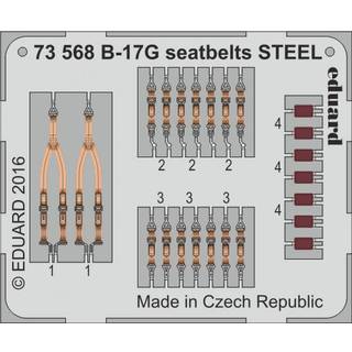 B-17G seatbelts STEEL for Airfix