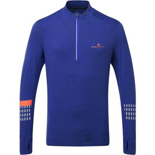 Ronhill Tech Afterhours 1/2 Zip Running Shirt Men - Blue, Size S - blue