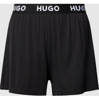 Pyjamasshorts i jersey med stræk og linning med logo