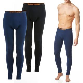 bruno banani Herren Lange Unterhose grau Baumwolle & Mix unifarben