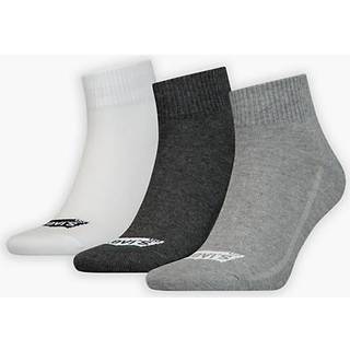 Levis 3-pak Mid Cut Batwing Logo Recycled Cotton - White/Grey - Str 39/42
