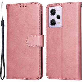 SKALO Xiaomi Redmi Note 12 Pro 5G Flip Cover m. pung i PU-læder - Rosa guld