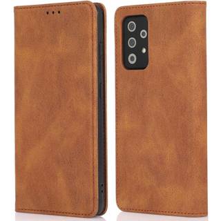 SKALO Samsung A23 5G Slim Premium Flip Cover - Brun
