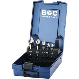 BOHRCRAFT Forsænkersæt KS5-K Co HSS-E Kegels. ABS-Box6,3-25,0 /5-dele