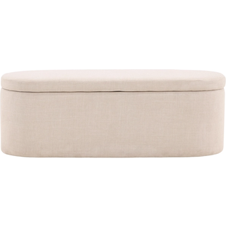 Potenza Ottoman 130x50cm med skjult opbevaring råhvid