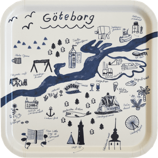 Fine Little Day Gothenburg bakke 32x32 cm White-Blue