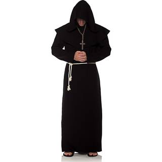 Mönchsrobe Herrenkostüm schwarz One Size