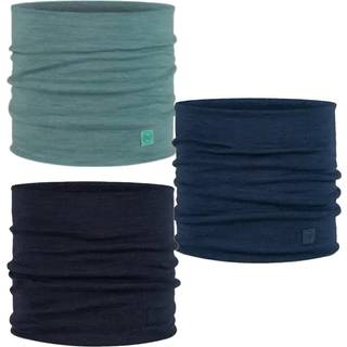 Buff Heavyweight Merino wool halsedisse-solid indigo