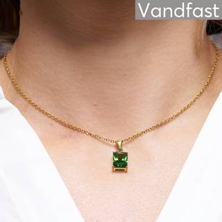 ANNEBRAUNER Empress L-Green Halskæde 18K Guldbelagt