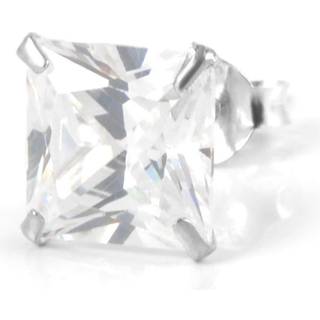 Firkantet 10mm Zirkonia Ørering