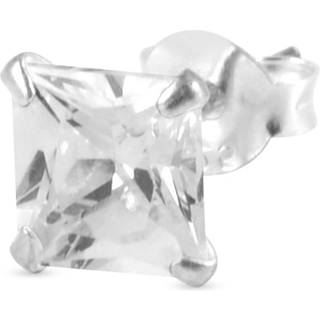 Firkantet 6mm Zirkonia Ørering